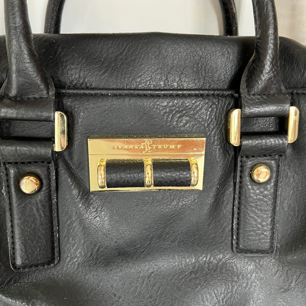 Ivanka trump black leather handbag